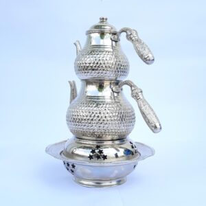 Bakır İşlemeli Çaydanlık Seti BS-14 ÜCRETSİZ KARGO
